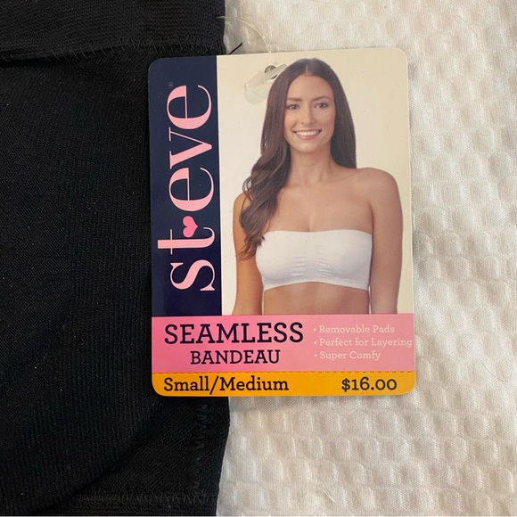 Lot of 1 Red Bralette and 1 Black Seamless Bandeau - Picture 6 of 8